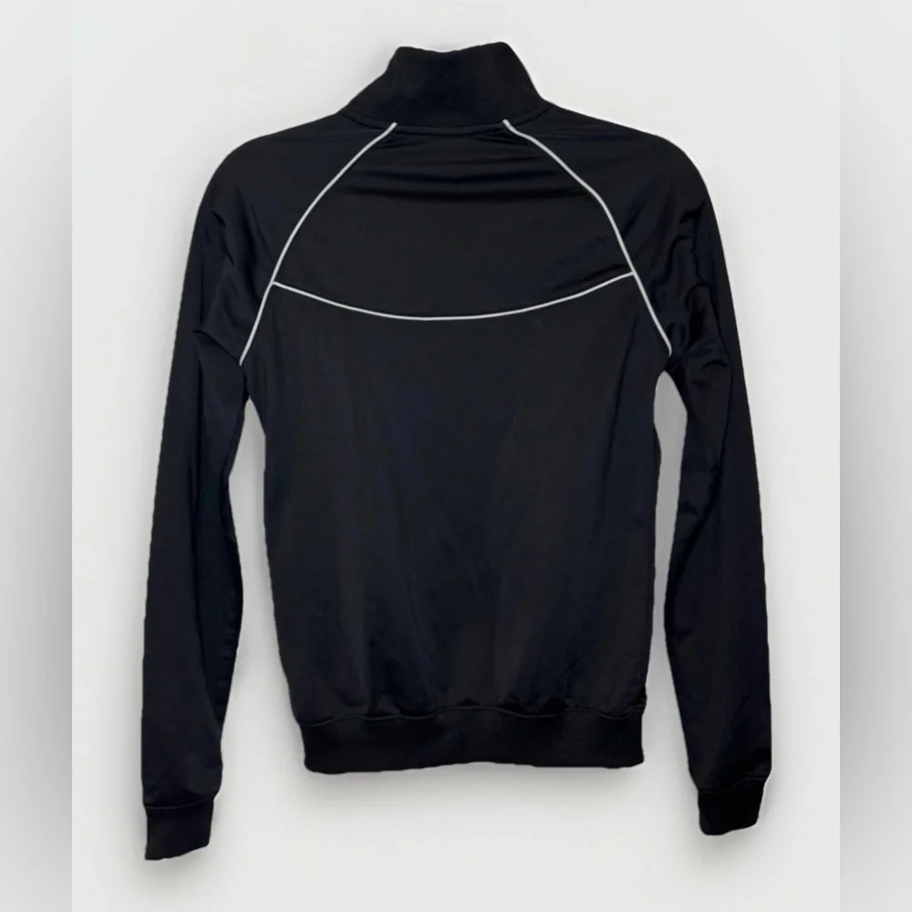 Nike Black full zip up jacket White swoosh logo Women’s Small sport track